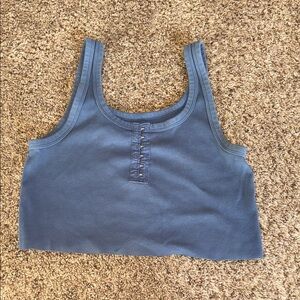 Aerie ribbed hook front crop tank size large
